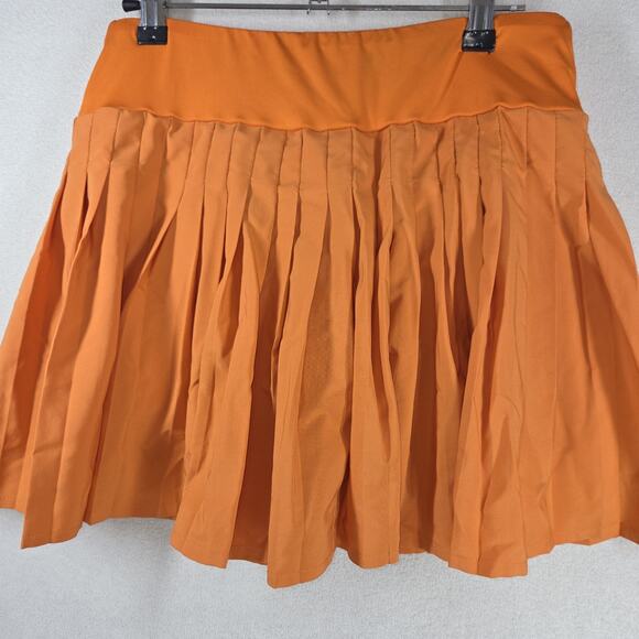 Skirt Size Large Womens Orange Athletic Gym Training Skirts Athleisure Workout - Picture 8 of 11